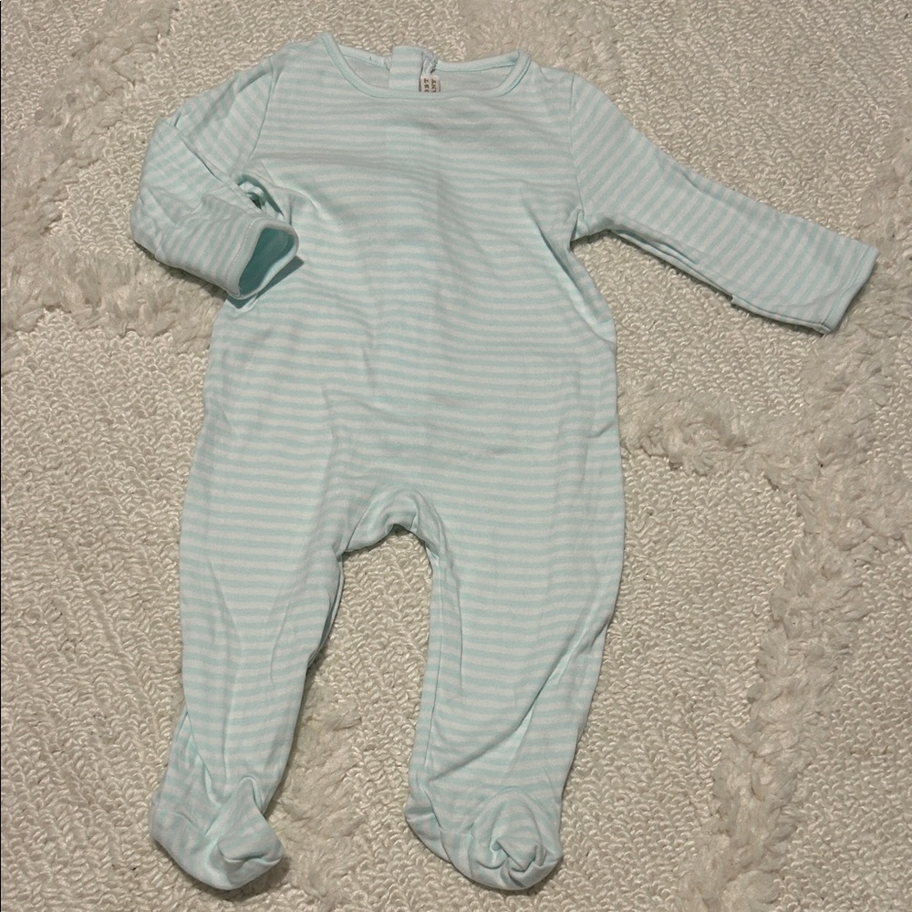 TBBC Mint & White Striped Footie